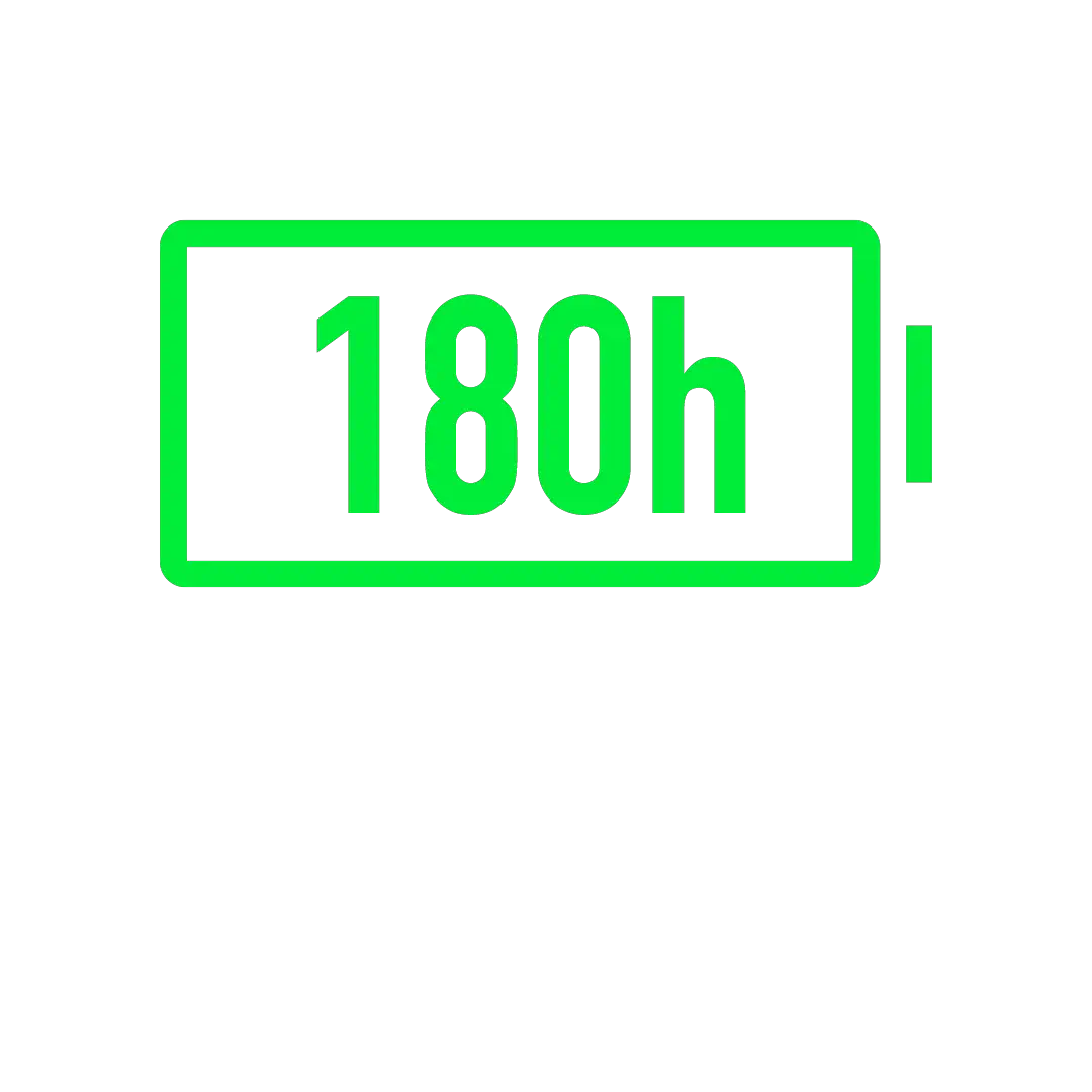 180-hour battery